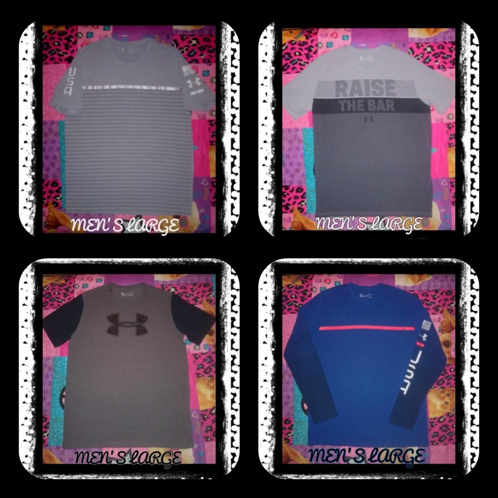 Bundle of 9 Mens Lg Under Armour Shirts
